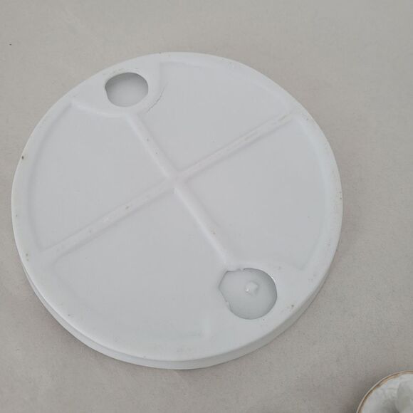 Micro Porcelain Tea Set Display White Gold Trim Tea Party Dollhouse Mini Size - Picture 7 of 8